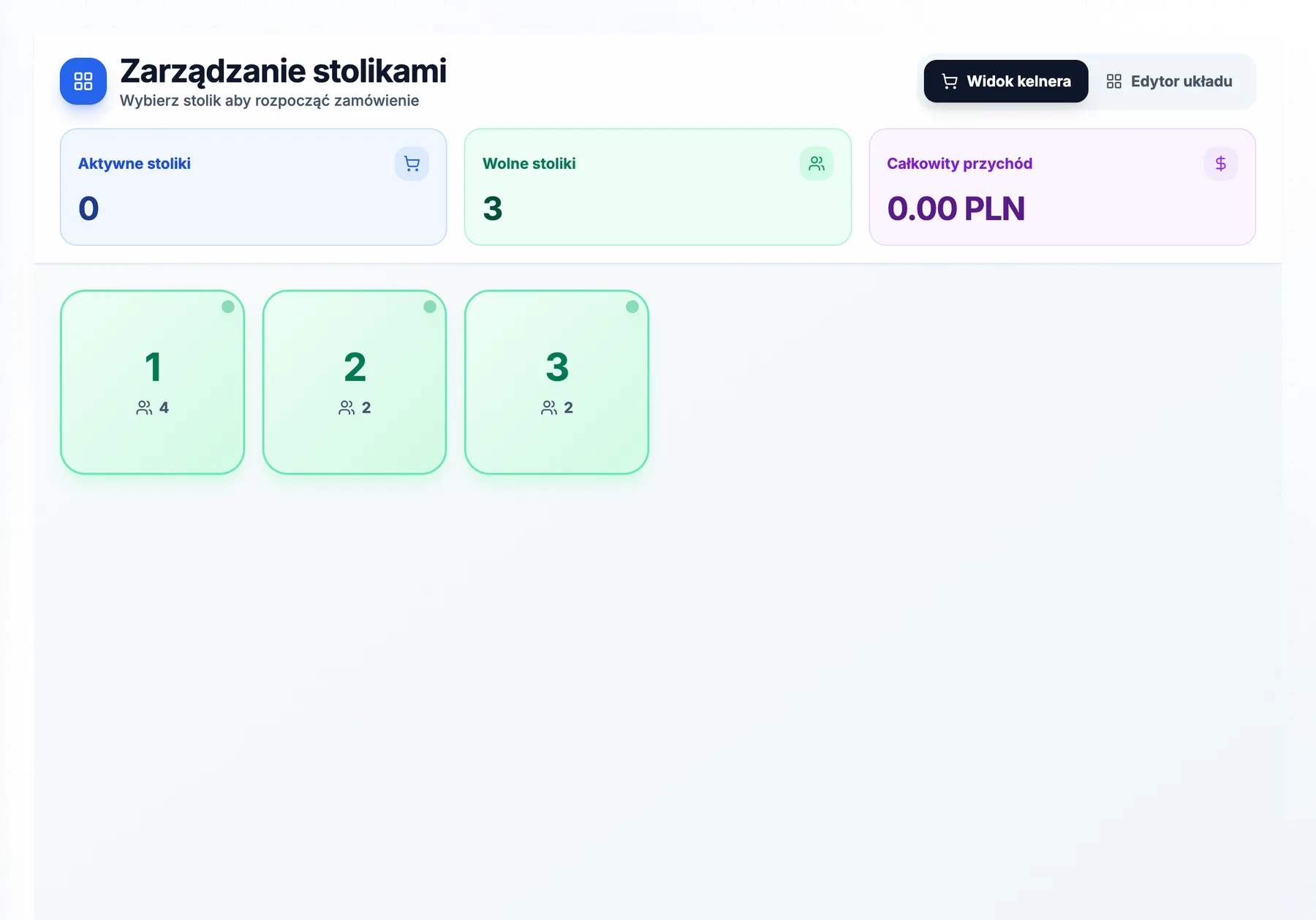 Rozmieść stoliki
